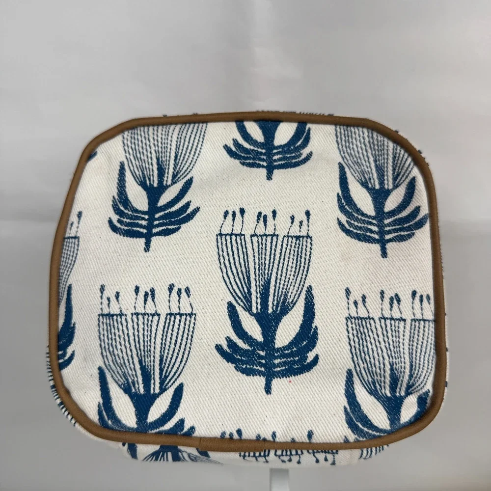 ROVOS RAIL South Africa Train Guest Amenity Bag (Empty) Cream Blue Botanical